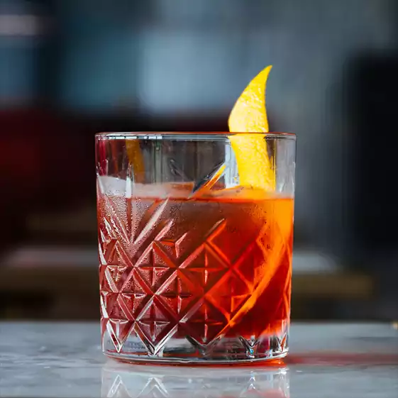 Negroni cocktail at Grafika
